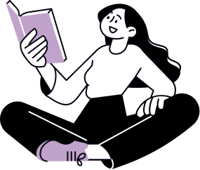 AISM-pediatrica-rosirse-2 Illustrazione di ragazza che legge un libro
